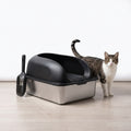 XL Stainless Steel Cat Litter Box Set Premium | Pawora