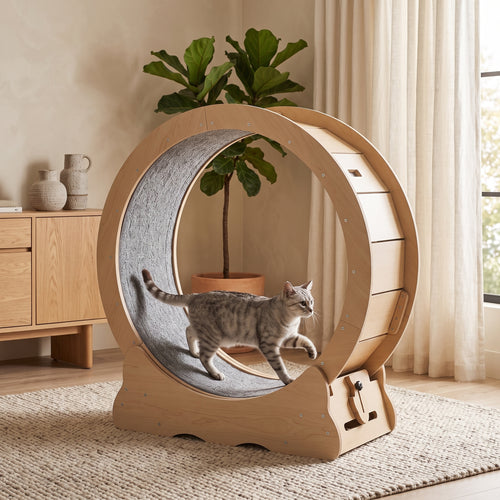 29.5-Inch Cat Exercise Wheel – Indoor Running Wheel for Cats up to 8 lb | Pawora