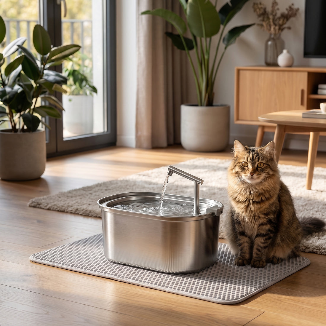 Stainless Steel Pet Water Fountain Premium | Pawora