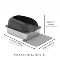 XL Stainless Steel Cat Litter Box Set Premium | Pawora