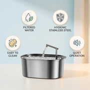 Stainless Steel Pet Water Fountain with Filtration | Pawora
