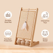 68-Inch Tall Sisal Cat Scratching Post | Pawora