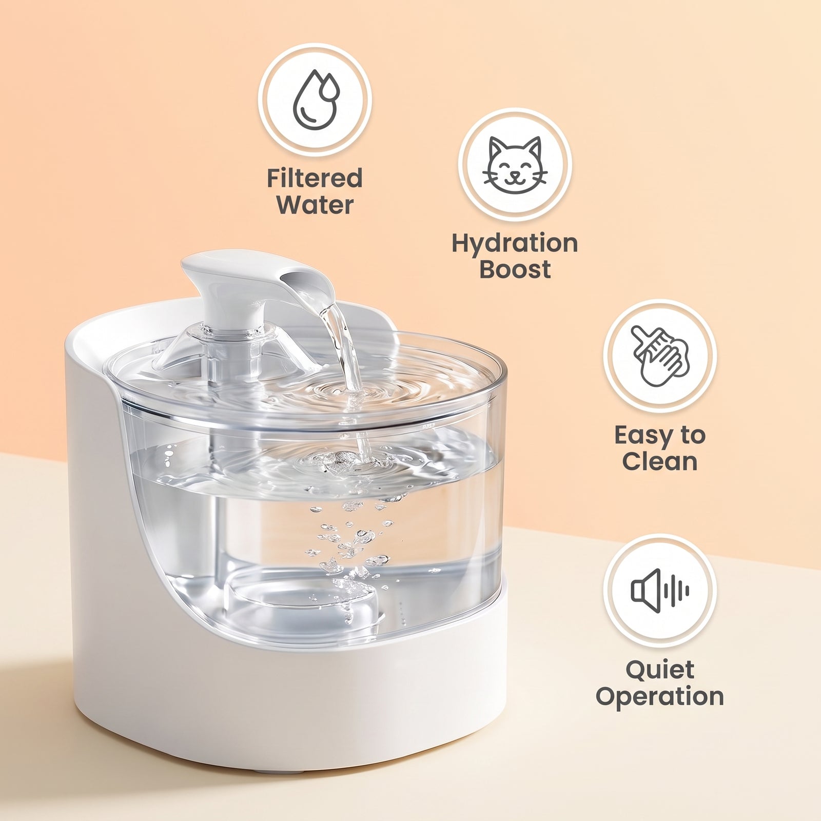 Automatic Cat Water Fountain 2500ML | Pawora