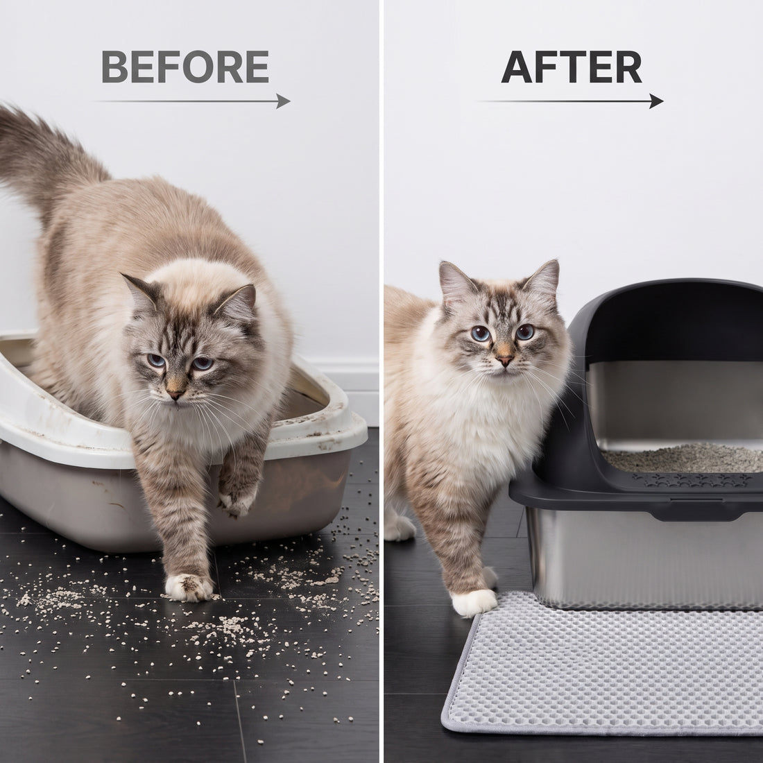 Stainless Steel Cat Litter Box with Lid | Pawora