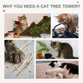 102-Inch Floor-to-Ceiling Cat Tree – 5-Level Sisal Climbing Tower | Pawora