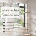 102-Inch Floor-to-Ceiling Cat Tree – 5-Level Sisal Climbing Tower | Pawora
