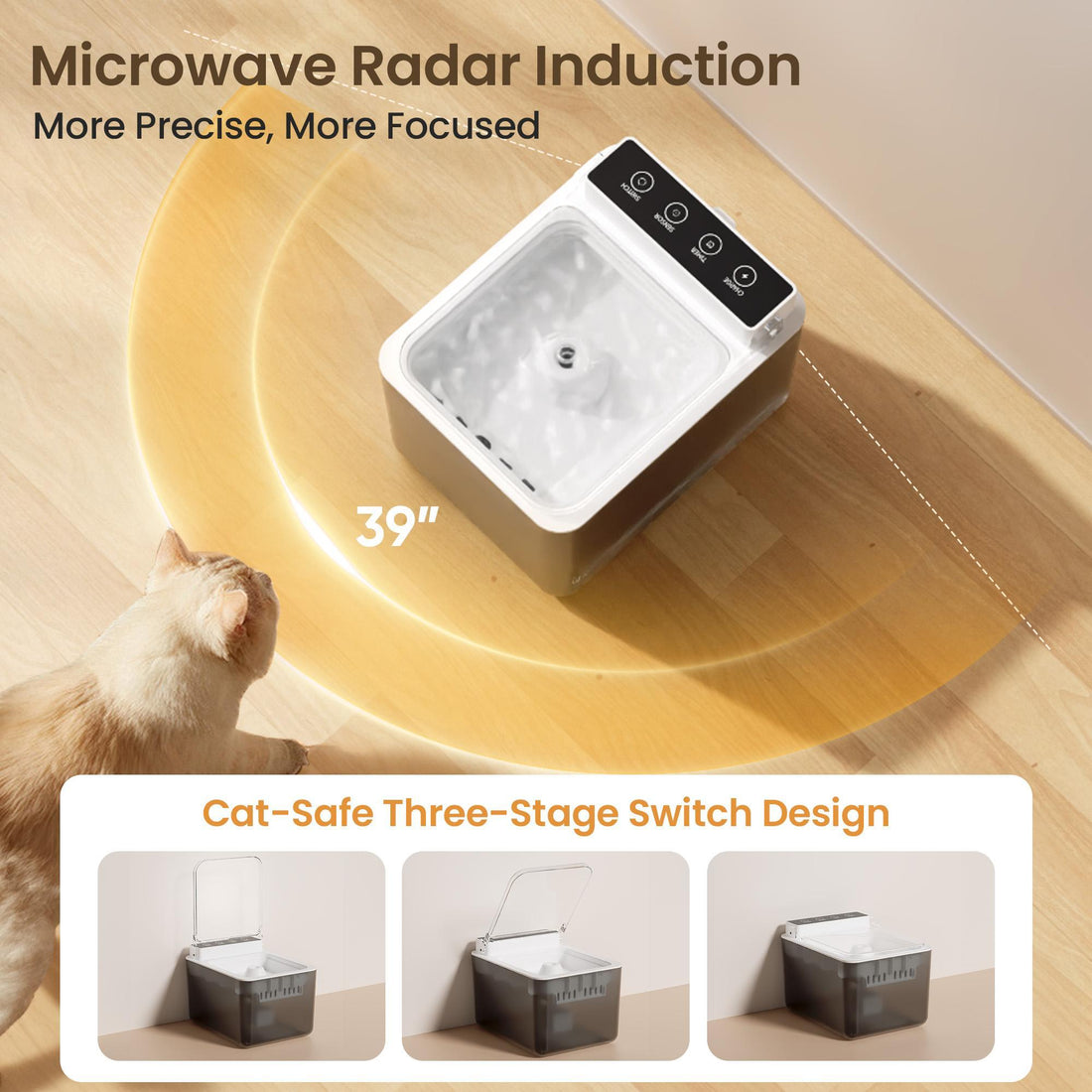 3L Cordless Cat Water Fountain – 3L Cordless Cat Water Fountain – Rechargeable Sensor & Timed Modes | Pawora | Pawora